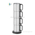 promotion stainless steel stacking coffee mugs gift set